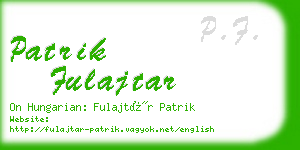 patrik fulajtar business card